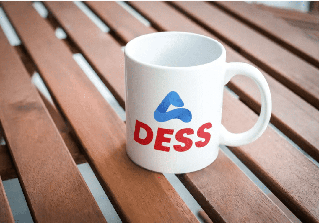 5 min Dess logo cup